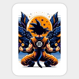 Goku dragon ball art Sticker